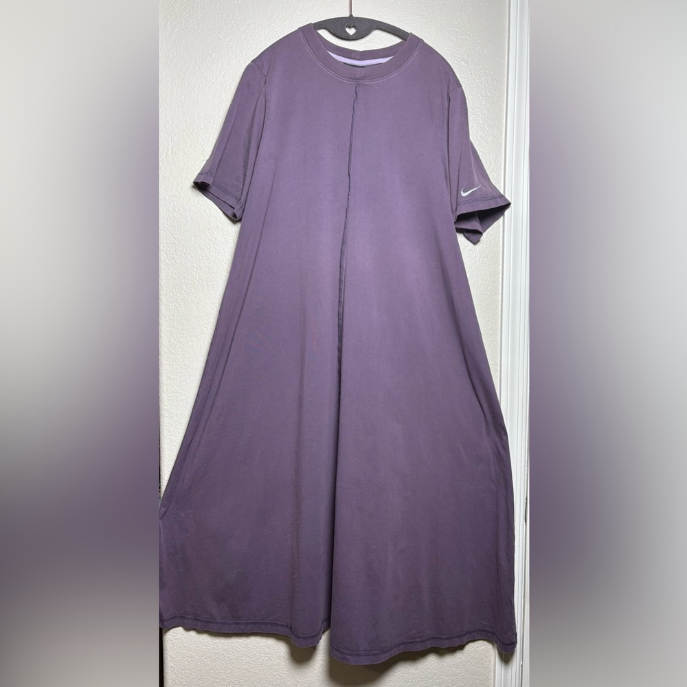 Nike Women's Purple Short-Sleeve A-Line Dress